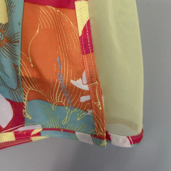 Brooks Running Skort Women's Medium Floral Multi Color Athletic Skirt - Picture 2 of 7